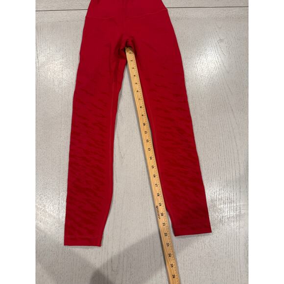 Lululemon Firetruck Red Leggings Fit Girl Gym Girl Clean Girl (N) - Picture 2 of 7